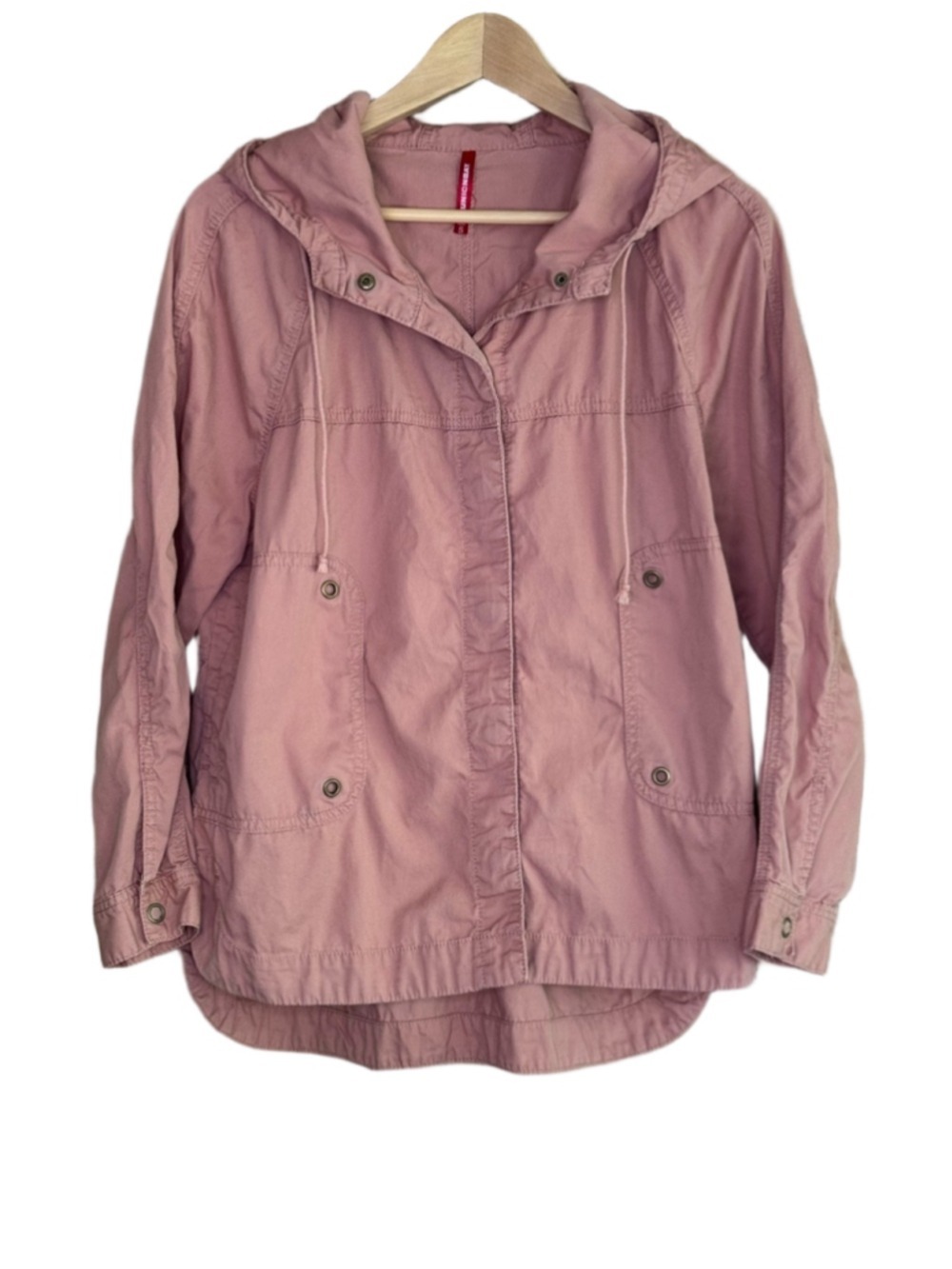 UNIONBAY Dusty Rose Pink Hooded Utility Shirt Jacket size small